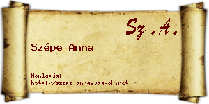 Szépe Anna névjegykártya